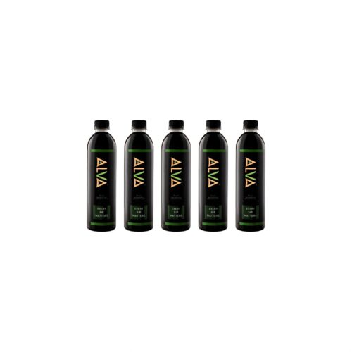 ALVA Black Alkaline Drink 8+ pH Infused with 70 Minerals – 500ml (Pack of 5)
