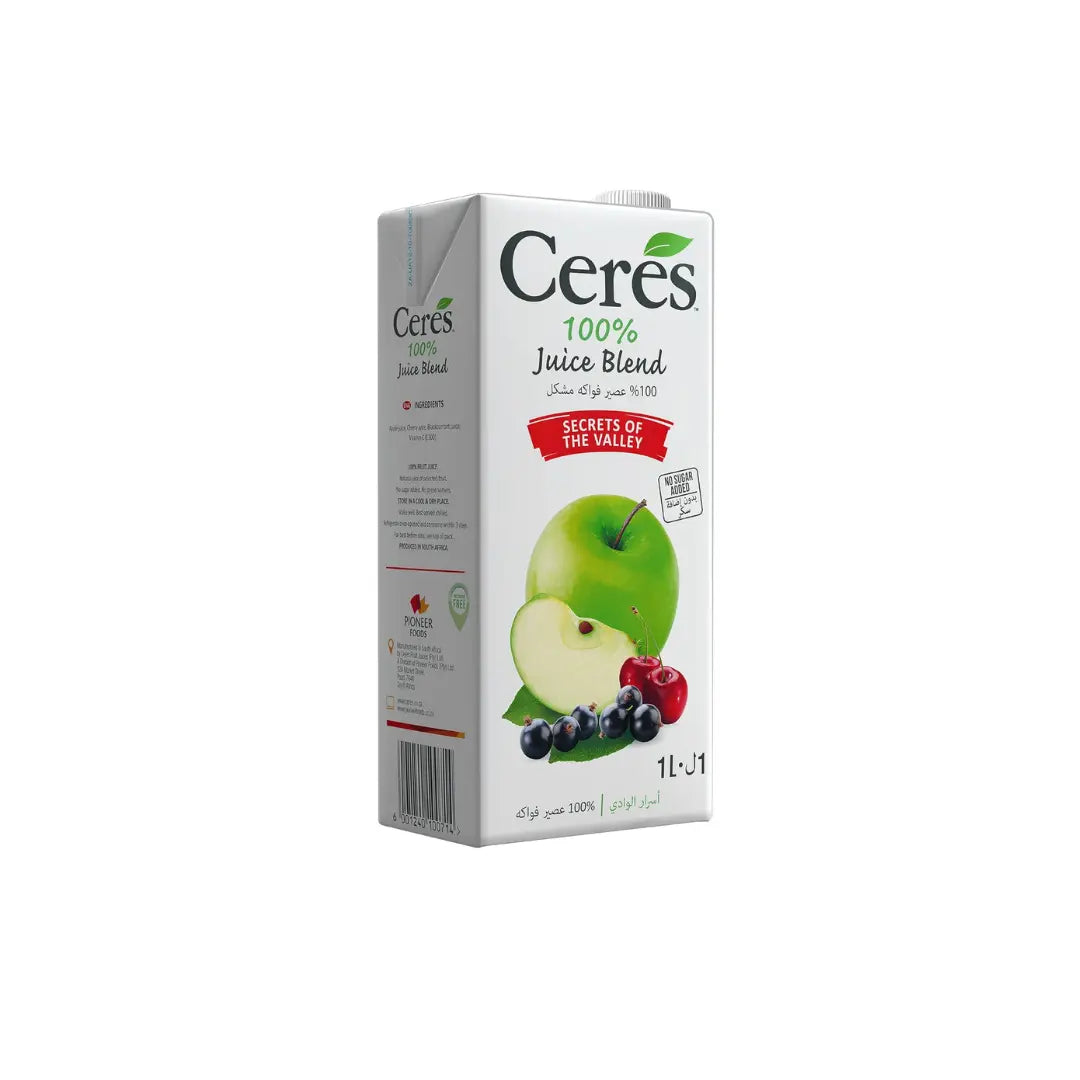 Ceres Secrets of the Valley Fruit Juice No Sugar Added 1000 ml – Natural, Sugar-Free & Healthy Drink