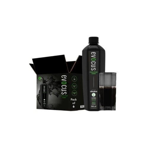Evocus Black Alkaline Drink 500ml (Pack of 6) - alkaline water online