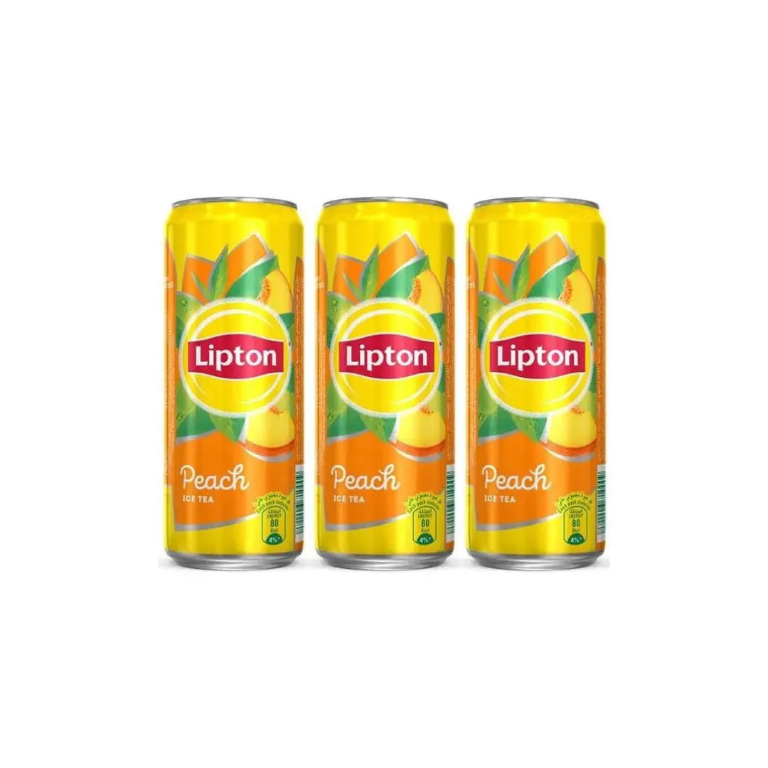 Lipton Peach Iced Tea, 245ml (Pack of 3) – Refreshing Peach Iced Tea from Lipton