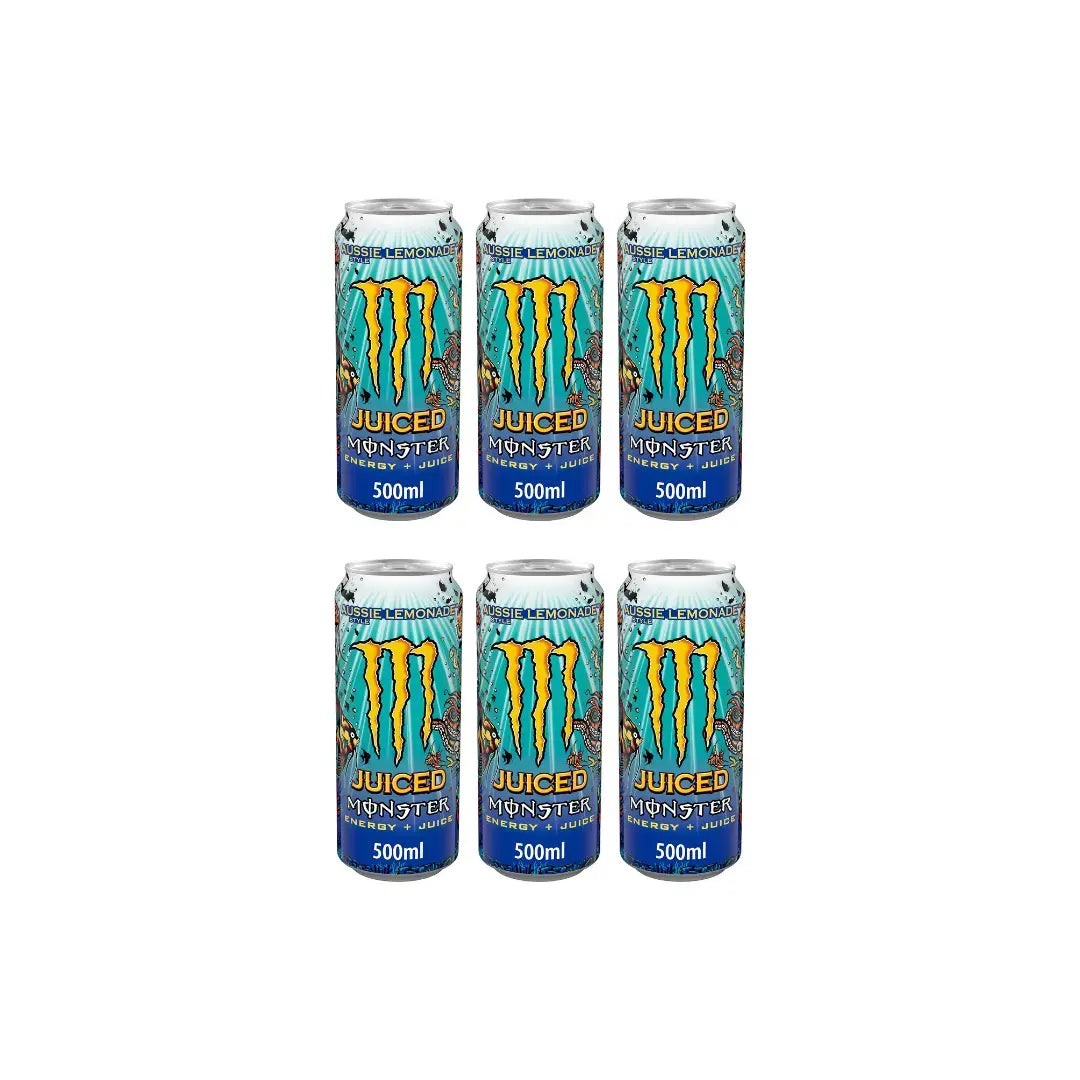 Monster Aussie Lemonade Energy Drink, 500ml (Pack of 6), imported
