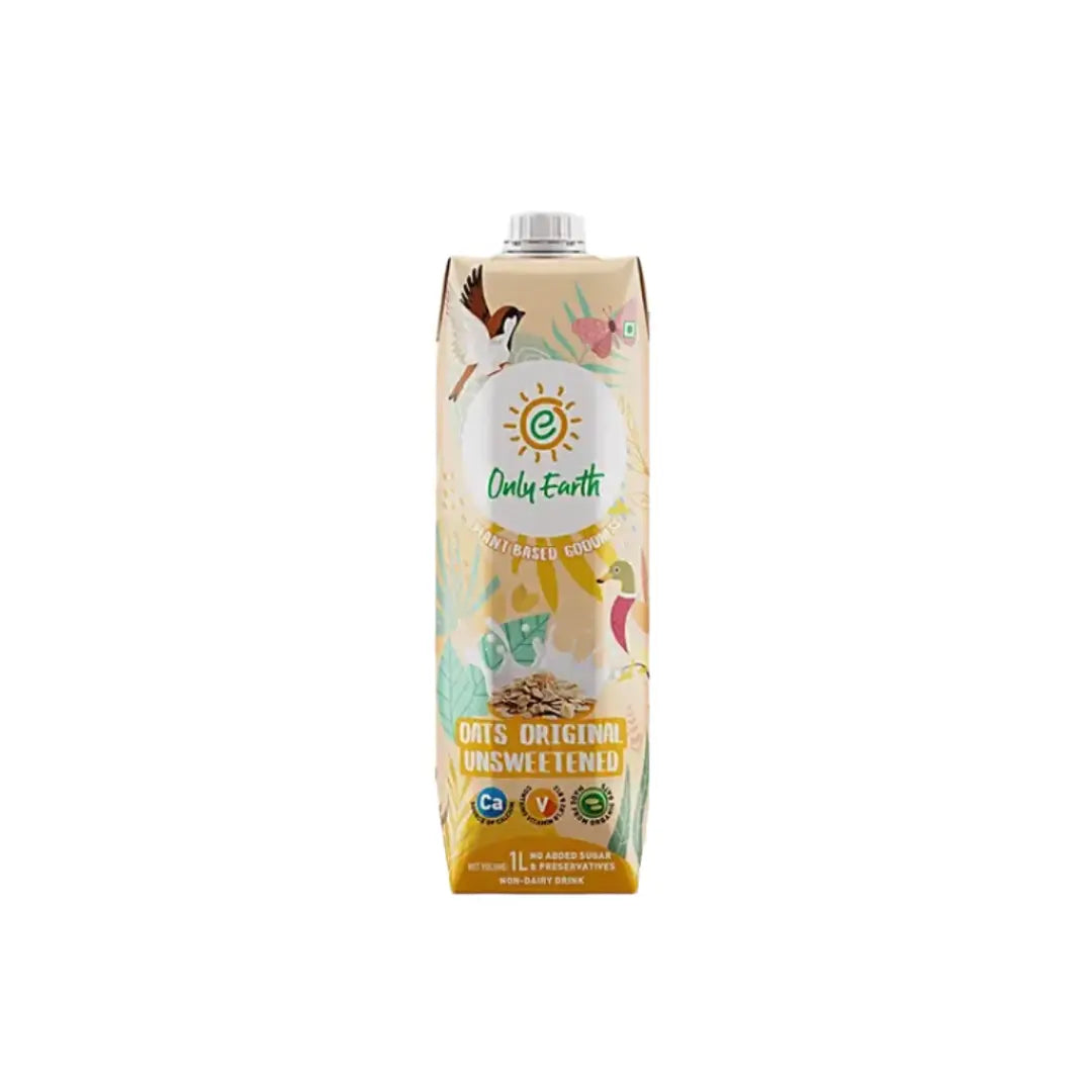 Only Earth Plant-Based Oats Original Drink - Unsweetened 1 L – Dairy-Free, Vegan, Healthy Oat Milk