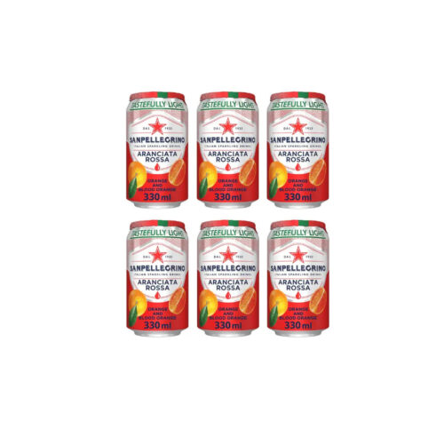 Sanpellegrino Aranciata Rossa Sparkling Blood Orange 330ml (Pack of 6) – Tastefully Light Blood Orange Soda