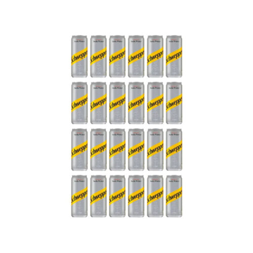Schweppes Soda Water 300 ml (24 Pack) – Sparkling Mixer Premium.