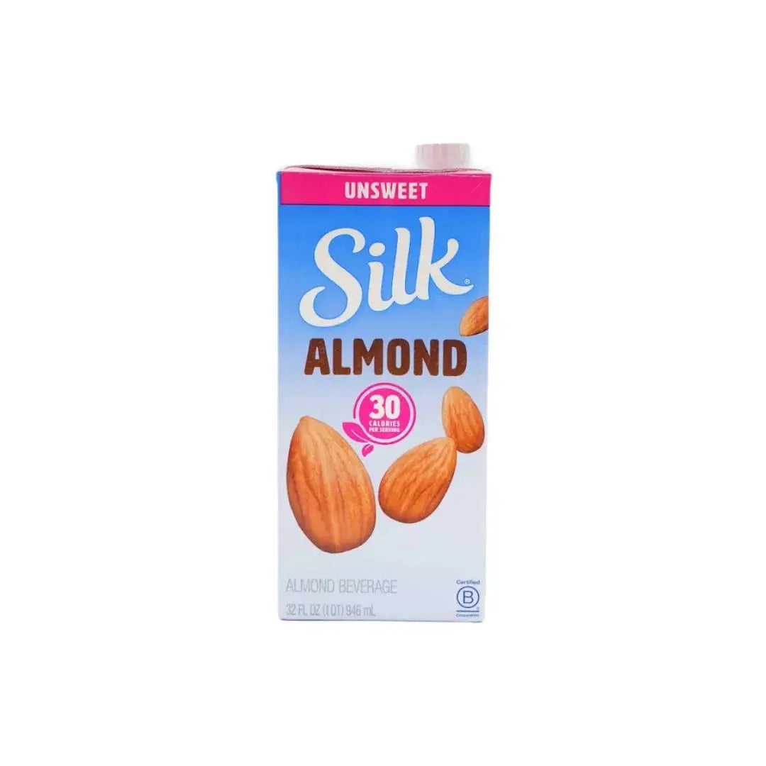 Silk Unsweetened Almond Beverage 946ml – Dairy-Free, Low-Calorie, Plant-Based Drink