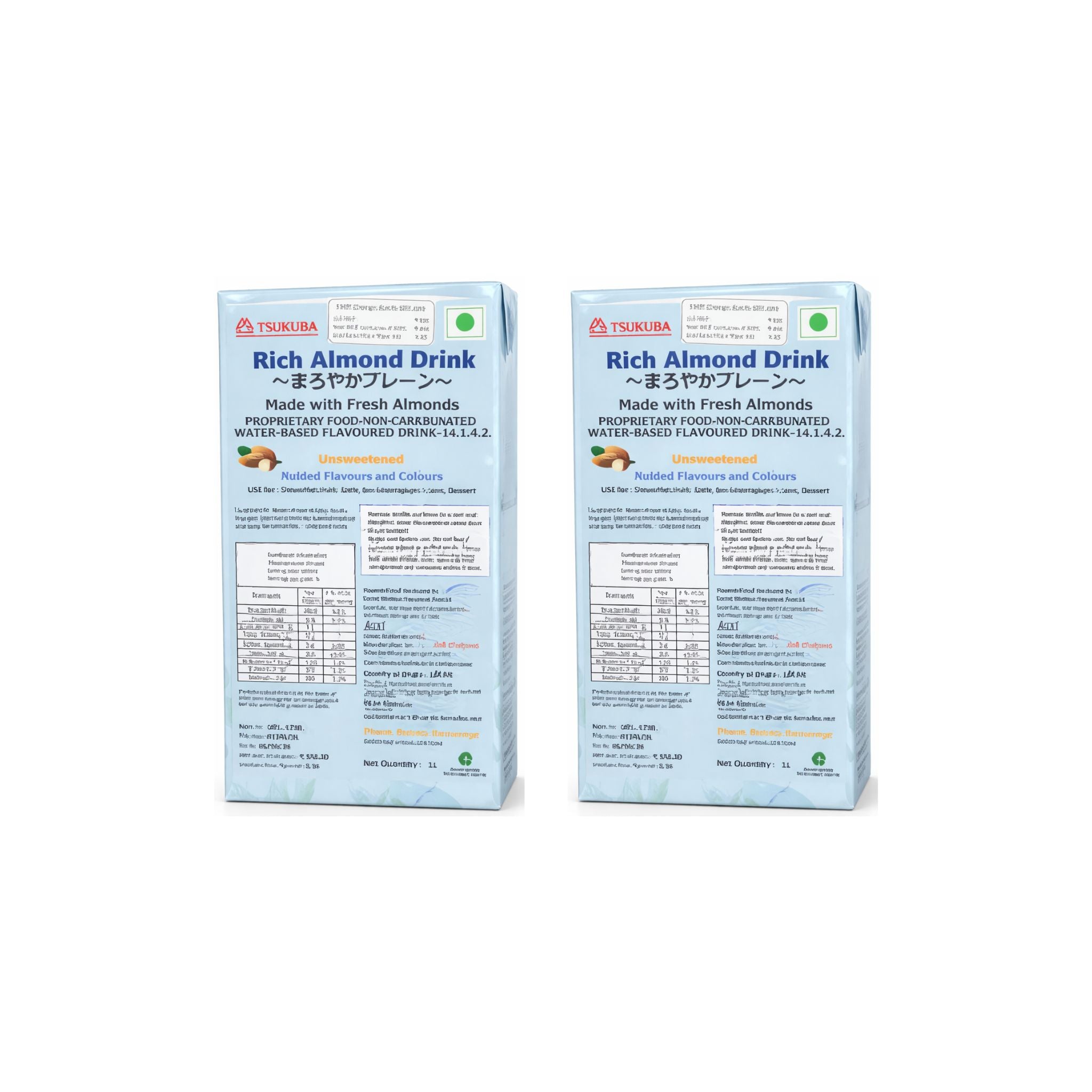 Tsukuba rich almond drink 1L (Pack of 2)